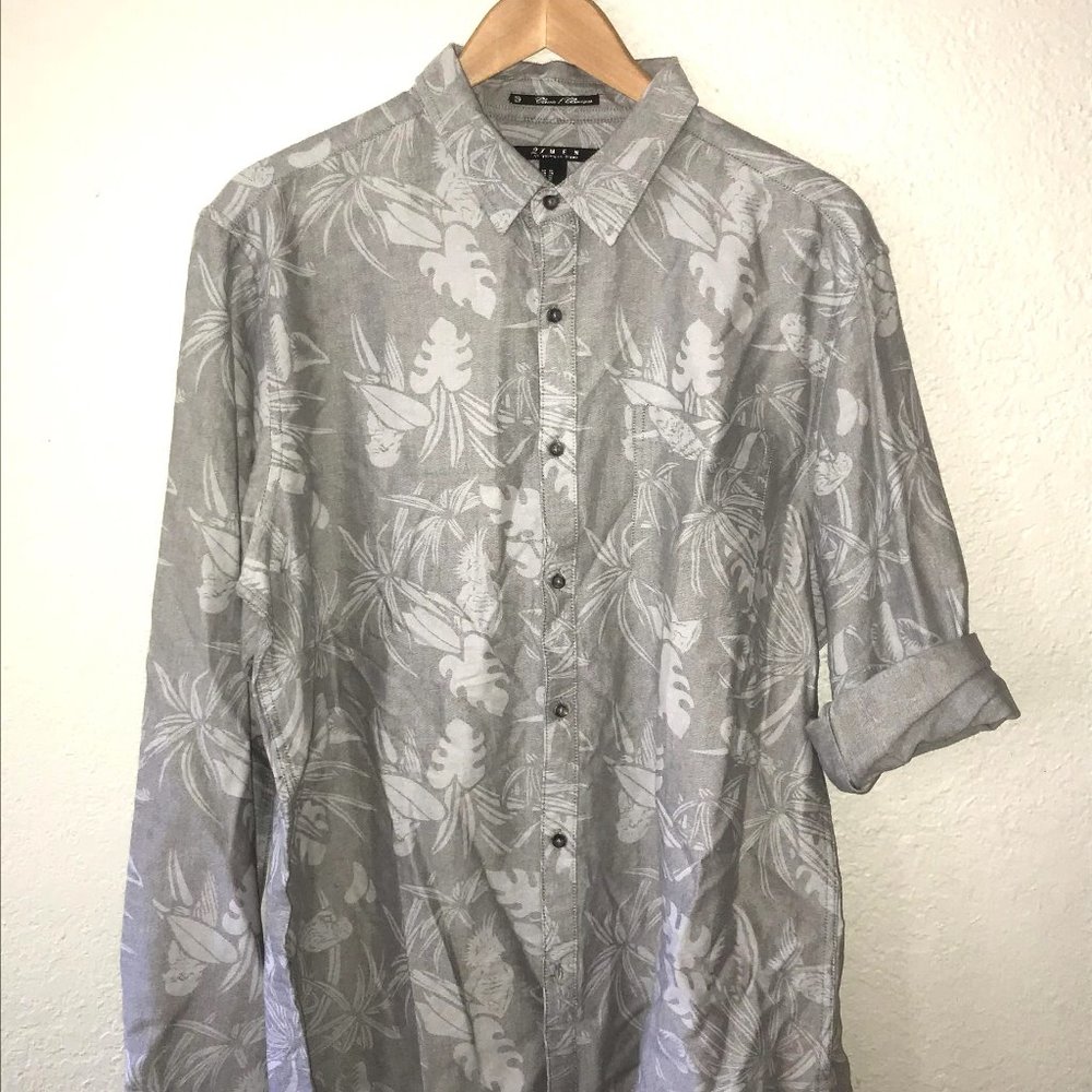 Forever 21 Long-Sleeve Floral Shirt - XL